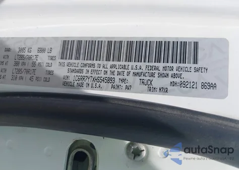 2017 Ram 1500 Rebel 4X4 5'7 Box from USA, damaged, VIN 1C6RR7YTXHS545893